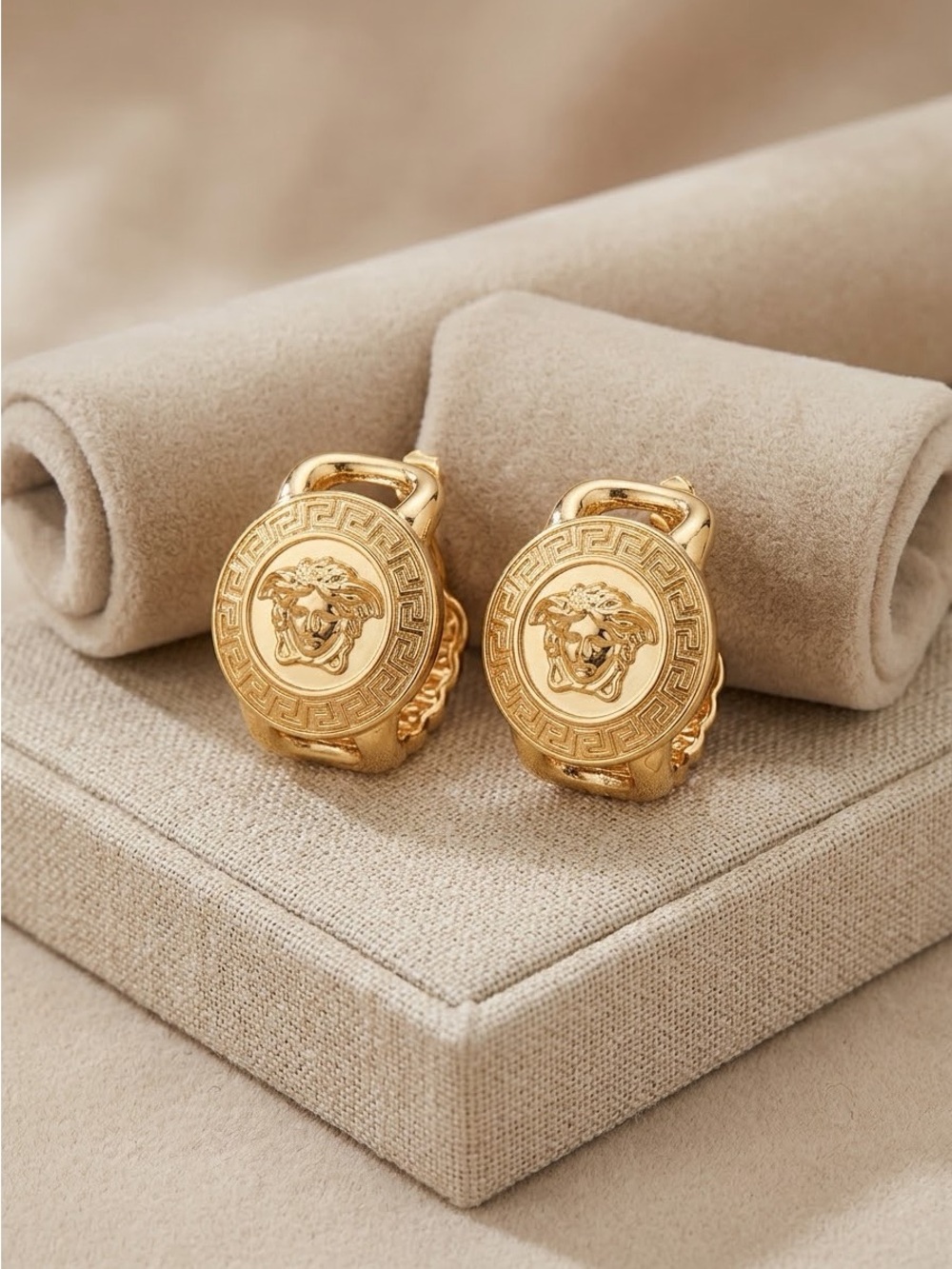 14K Gold Filled Medusa Style Earrings